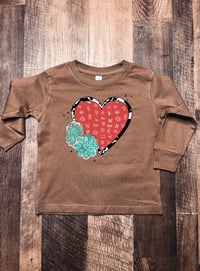Branded Cowprint Heart Longsleeve