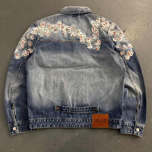 Image of BNWT SS 24 Palace x Evisu Dice Denim Jakcet, size medium