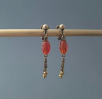 Image 4 of Boucles d’oreilles cornaline vintage