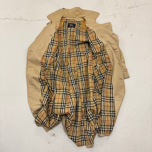 Image of 1980s Burberry Double Breasted Trench Coat, Size Large