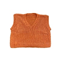 Image 1 of electric orange v neck vest