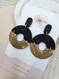 Image 2 of Donut Leopard Embossed Earrings
