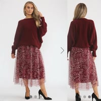 Image 2 of PRINTED MESH JUMPER DRESS