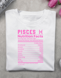 Image 14 of Zodiac Nutrition Facts Shirts