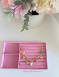 Image 2 of Gold Plated Mermaid Kitty Charm Bracelet 