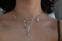 Image 4 of Silver Demon Lick Wrap Necklace