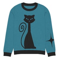 Image 3 of Mod Kitty Knitted crew neck sweater