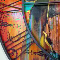 Image 4 of Rustic Orange Blue Clock