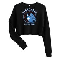 Image 3 of Trump 2024 Ultra MAGA Patriotic Eagle Women's Crop Sweatshirt