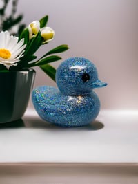 Image 2 of Set of 3 Resin Art OlllllO Ducks Ceramic Coated with Ducking Cards 'The Jackalope'