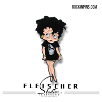 Goth Betty Boop Enamel Pin