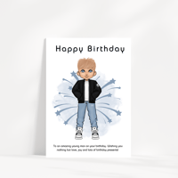 Image 3 of Black boy Birthday Card