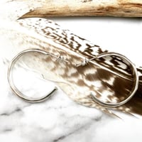 Image 2 of Handmade Sterling Silver Celestial Star Hoop Earrings 925