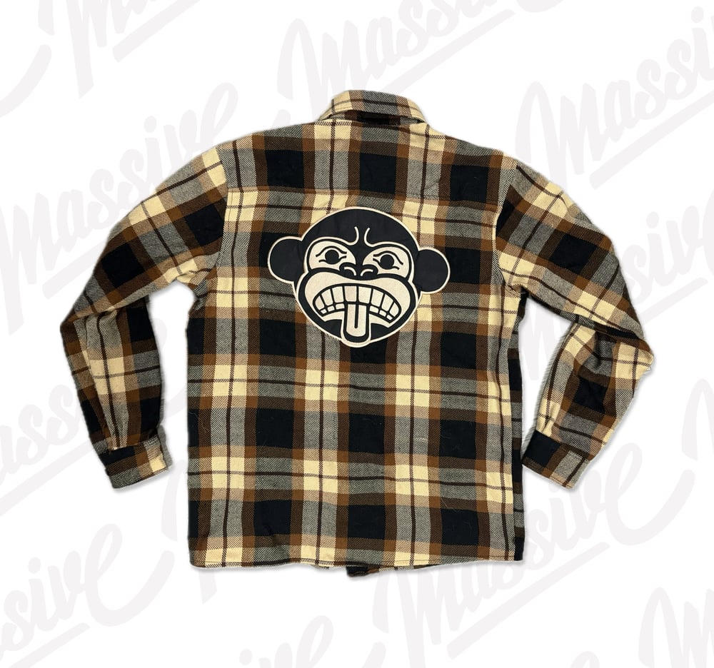 Embroidered Flannel - Brown