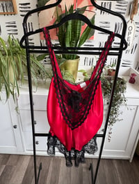 Image 1 of Red lace top