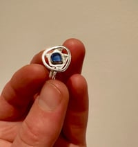 Image 1 of Blue seaglass ring, size J
