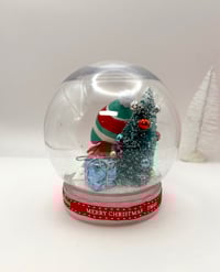 Image 2 of Retro Red Cardinal Snow Globe Display Piece