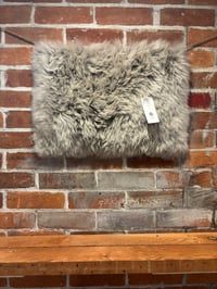 Image 3 of Sheepskin LIGHT GREY Wool Leather Shearling Pieces in Rectangle Natural Shapes