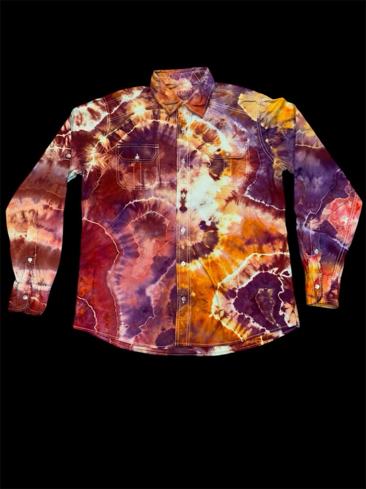 Image of (L) Sunset Agate Long Sleeve Button Up