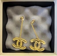 CC Gold Dangling Earrings
