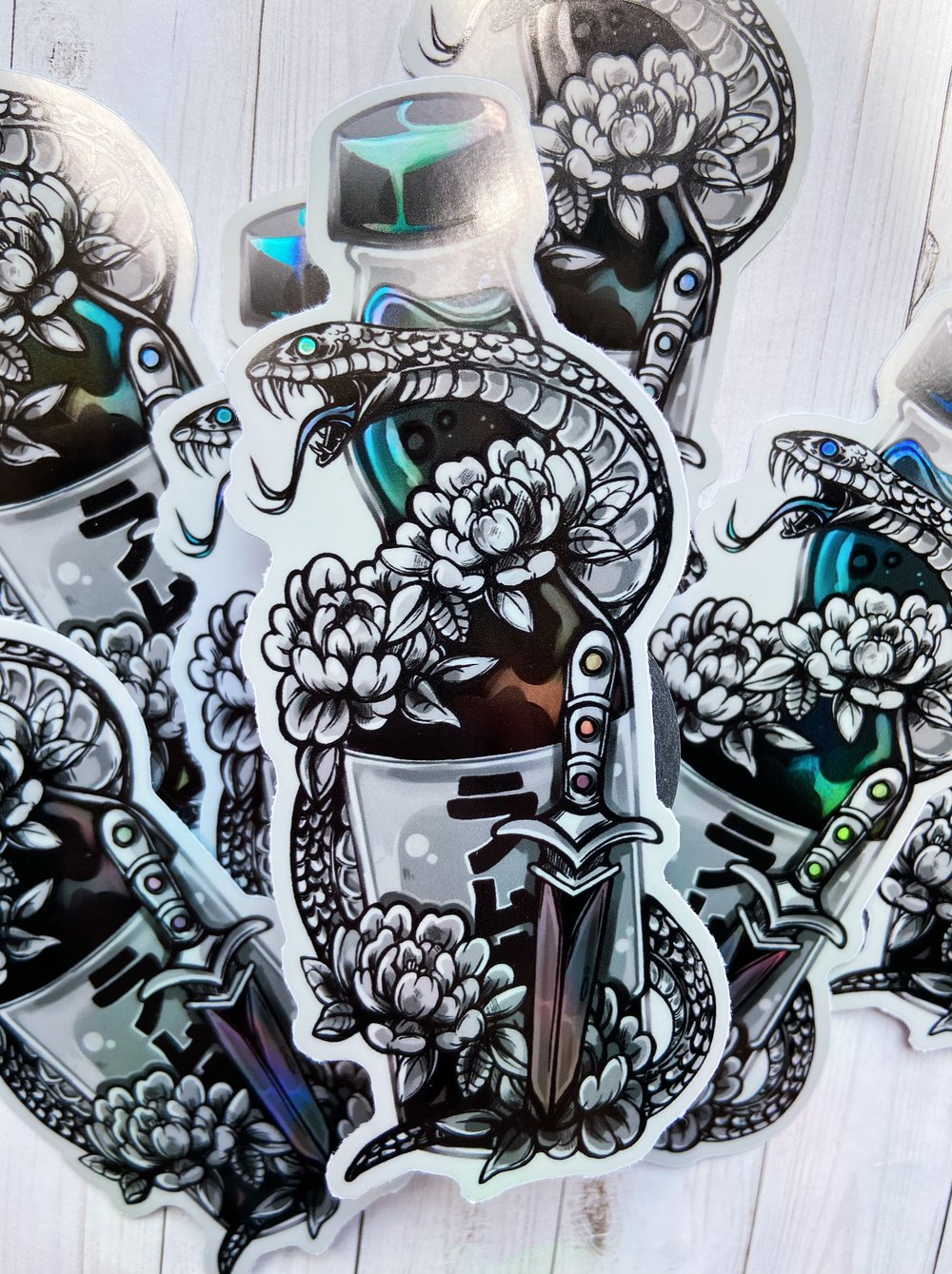 Tattoo Ink Ramune | Holographic Sticker