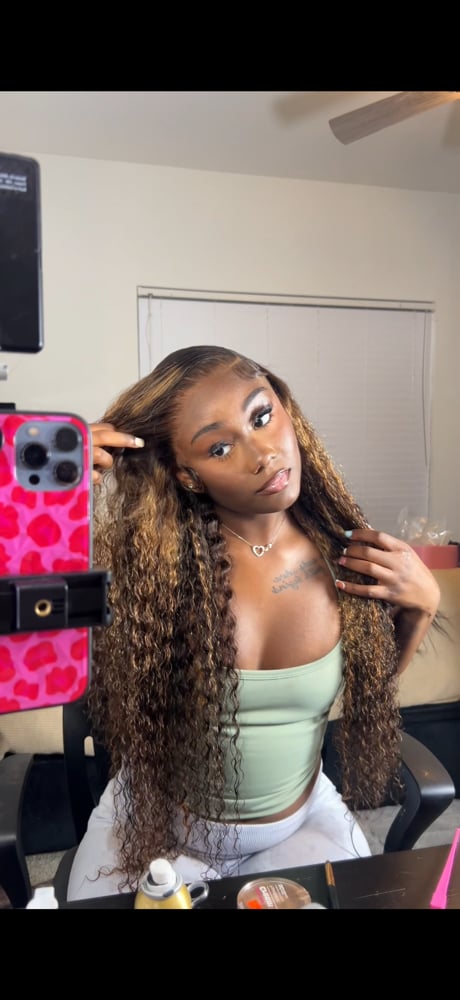Image of Highlight 13x6 HD Lace Curly Wig 28"