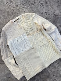 Image 2 of Talking About The Abstraction Patchwork Multi-Knit Sweater