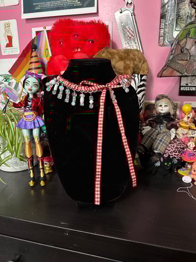 Image of Beaded Satin Chocker