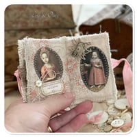 Image 5 of Petite vintage french lace snippet book in a tin
