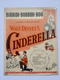 Image 2 of Cinderella c1949, framed vintage sheet music of  'Bibbidi-Bobbidi-Boo'