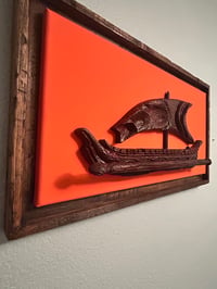 Image 3 of Witco Inspired Polynesian Outrigger Canoe Wall Art | Mid Century Tiki Decor | 