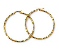 Image 2 of Twisted Stainless Steel Hoops