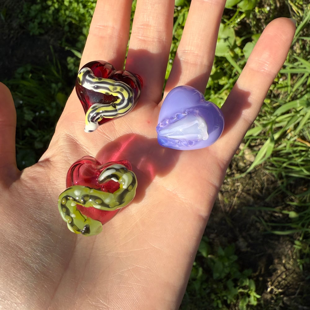 Image of Love Bug Heart Pendants 