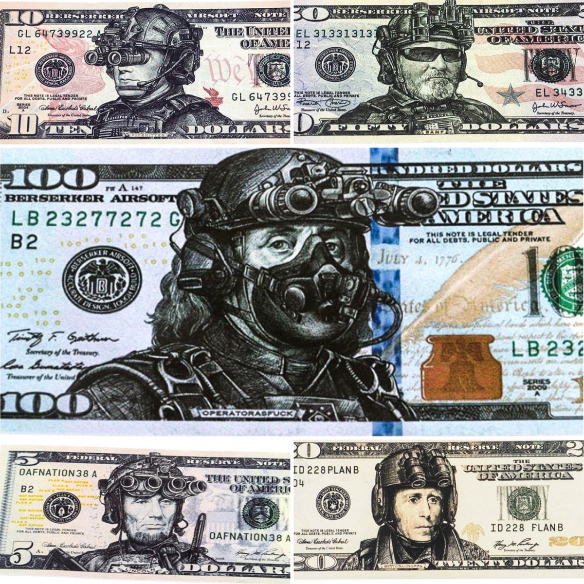 Image of Tactical Presidents Dollar Bill “SLAPS”