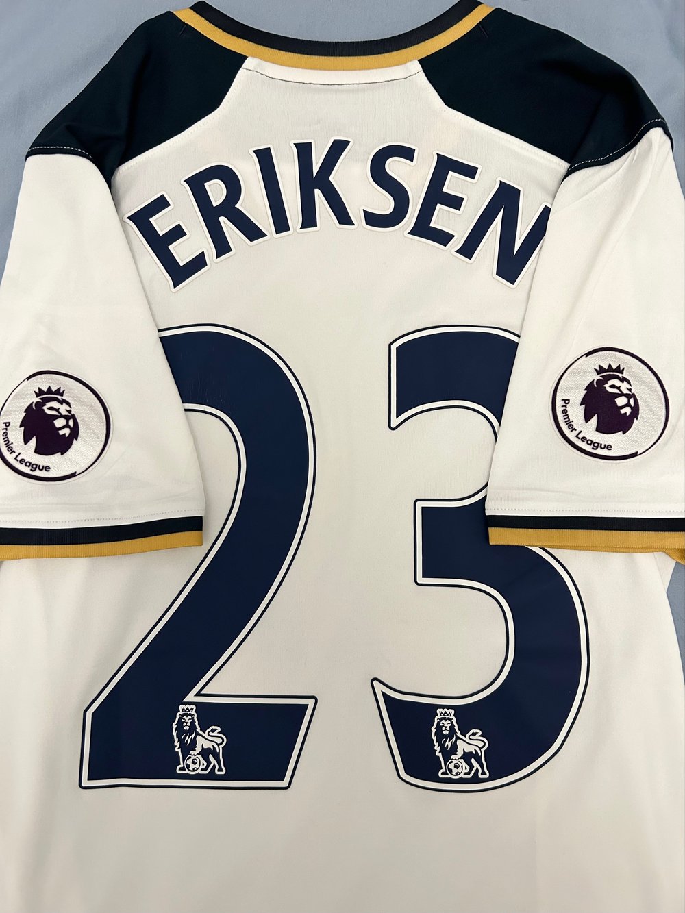 Image of Tottenham Hotspur “ERIKSEN 23” 2016/17 Home Shirt + PL patches (S)