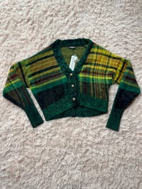 Image 1 of Urban Outfitters Fuzzy Plaid Cardigan Oversized.