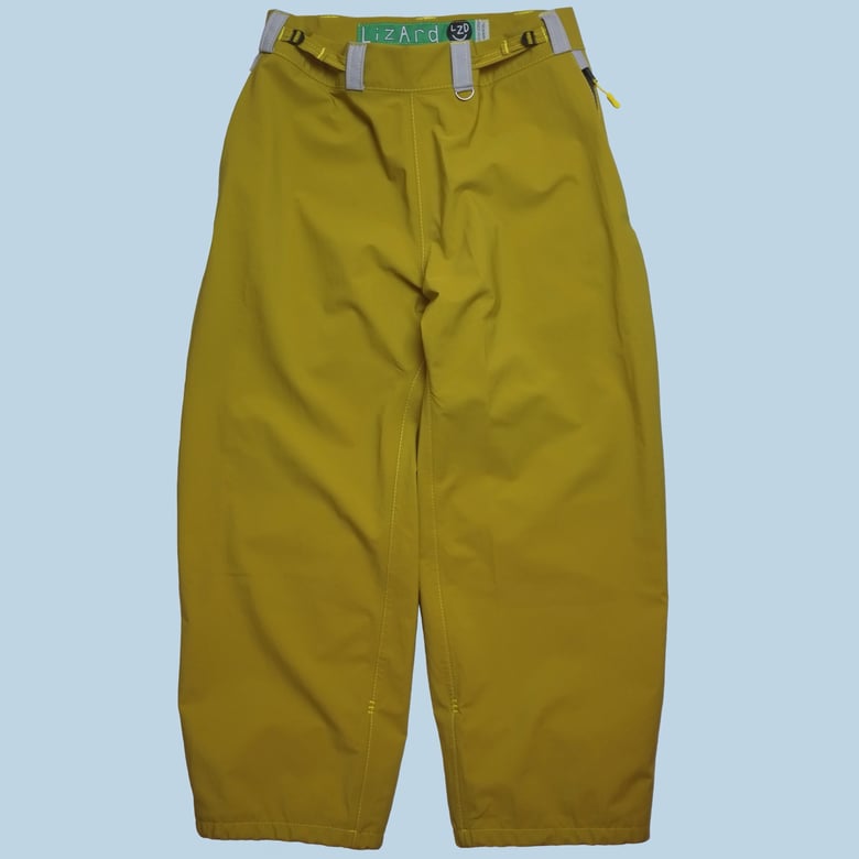 Image of MUSTARD EXTRA-BAGGY TECH LIZARD PANTS