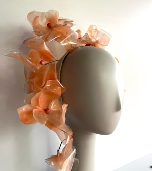 Image of Soft peach flower headpiece 