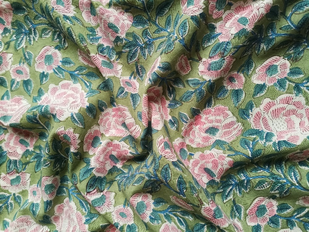 Image of Namasté fabric pivoines
