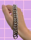 HEAVY STEEL CHAIN BRACELET ( GOLD & SILVER ) 