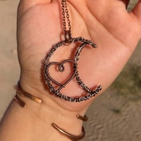 Image 2 of Copper Moon Heart Pendant 🌙💗