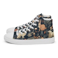 Image 17 of Woodland Creatures Boho Cottagecore Nature Inspired Women’s high top canvas shoes