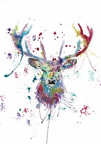 bright stag print or canvas