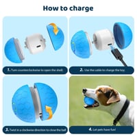 Image 6 of Smart Dog Toy Ball Electronic Interactive Pet Toy Ball USB Automatic Bouncing Rolling Toy Ball With 