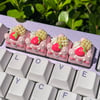 Glitter Strawbeary Waffles Artisan Keycap