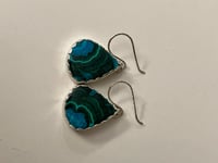 Image 2 of Chrysocolla Malachite Earrings