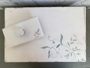 Image of Hand painted vintage wooden ink blotter 