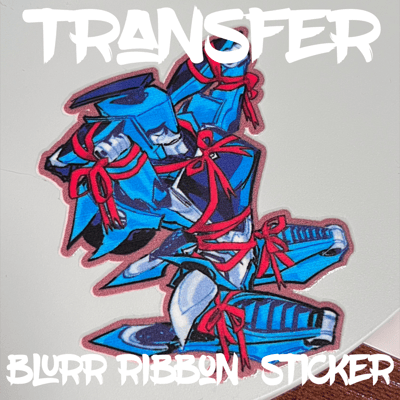 Image of Blurr Ribbon Transfer Sticker