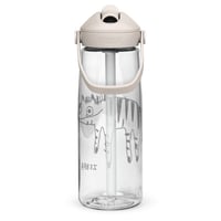Image 4 of Flip straw water bottle zebra 