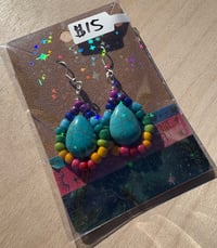 Image 1 of Silver Rainbow Tear Earrings